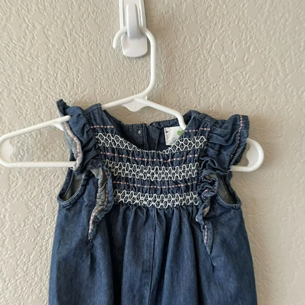 Emma’s Garden Girl Sz 3-6 Chambray Smocked Denim